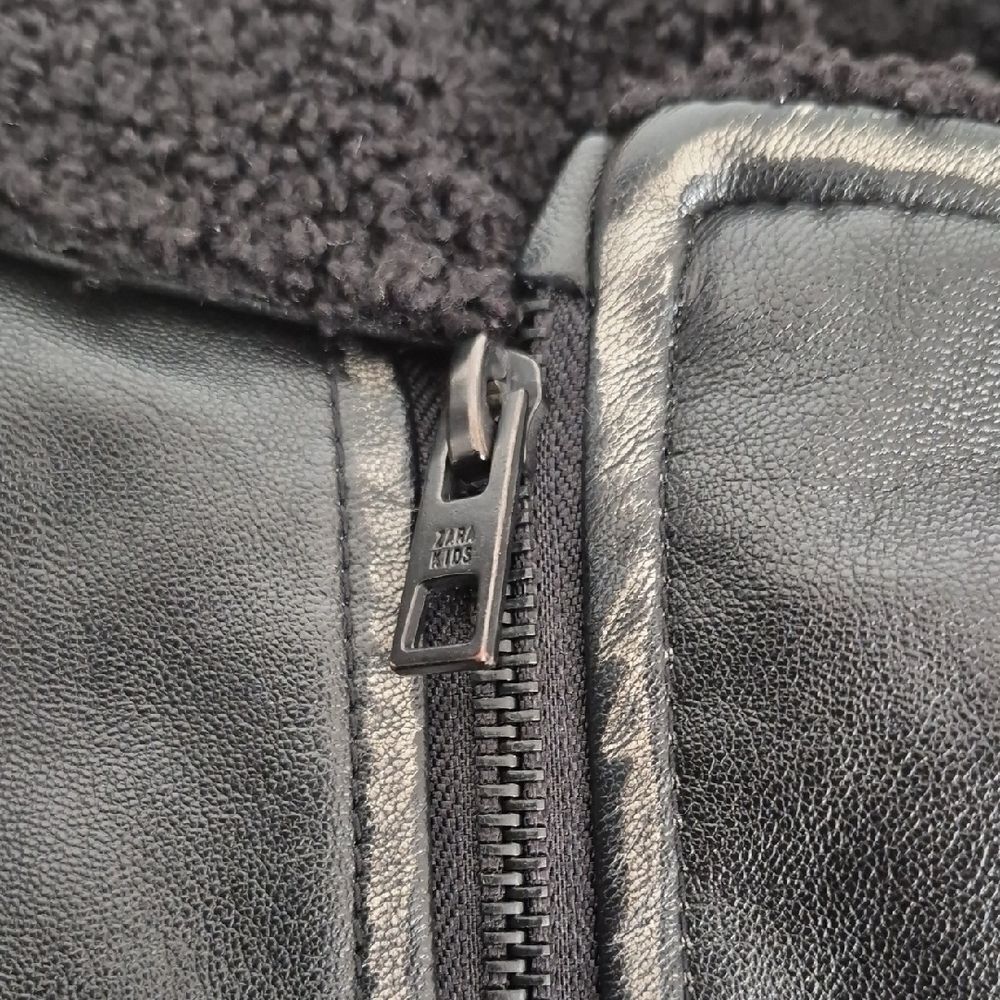 Zara Black Kids Faux Leather with Gray Hat - Picture 12 of 16